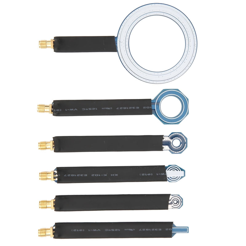 6Pcs PCB Near‑Field Magnetic Field Probe, EMC EMI Near Field Probes Set with Storage Box, SMA Female Conduction Radiation Antenna for Locate and Identify Potential Sources of