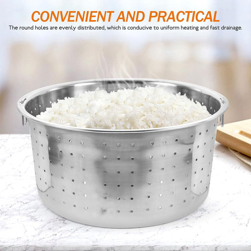 PRETYZOOM Steaming Basket for Rice Cooker Vegetable Food Steamer Basket Insert 9.25 Inch Stainless Steel Steamer Rack with Dense Holes and Non-Slip Bottom for Even Heating