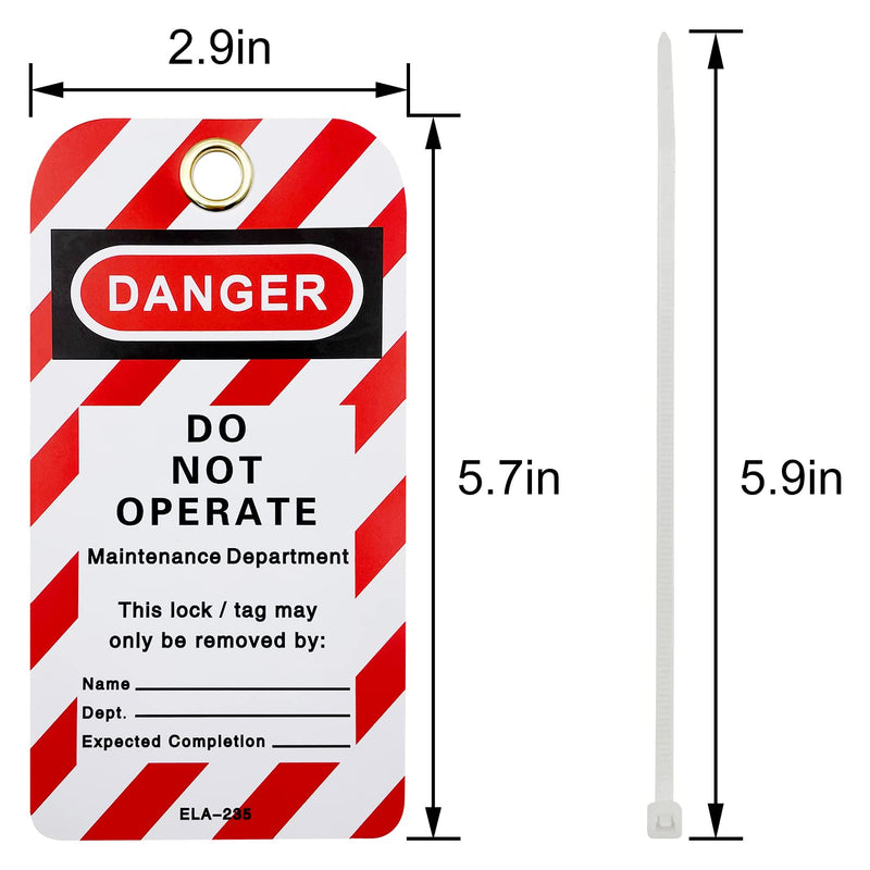 SAFBY Lockout Tagout Tags, 5.7"x2.9", OSHA Compliant, Loto Lock Out Tag Out (50 pcs) 50 pcs