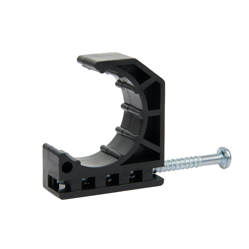 (Pack of 50) EFIELD 1/2-inch Black Color Half Clamp Fixture, J-Hook with Nail For 1/2" PEX Tubing/Pipe Support (1/2 Inch) 1/2''-P50 J Clamp