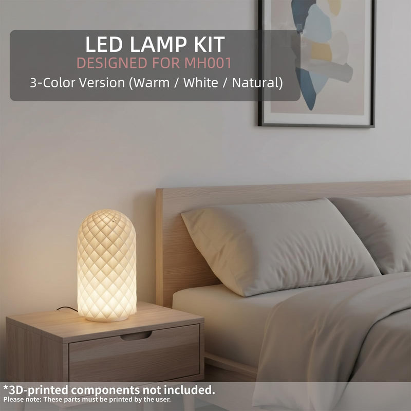 USB LED Lamp Kit 001 for 3D Printed Projects, High-Brightness Backlight Board for Lithophane & Night Light, Compatible with Bambu Lab A1/P1/X1 Accessories DIY Kit. 5-Pack.