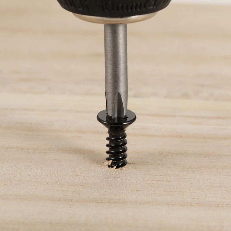 #8 x 1-1/4" 120 PCS Flat Head Sheet Metal Screws, Phillips Drive Self Tapping Screws, Stainless Steel Countersunk Head Wood Screws, Black Coating #8 x 1-1/4"
