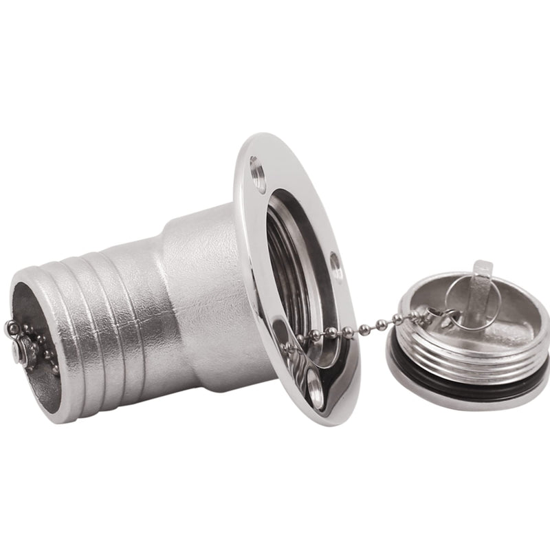 45 Degree Angle Marine Deck Filler Fill ，Stainless steel 316 Keyless Cap boat Hardware accessories Socket yacht W/ Rubber Gasket Fit for 1.5" /2” Diameter hose (Option: Diesel, 1.5" /38mm) Option: Diesel