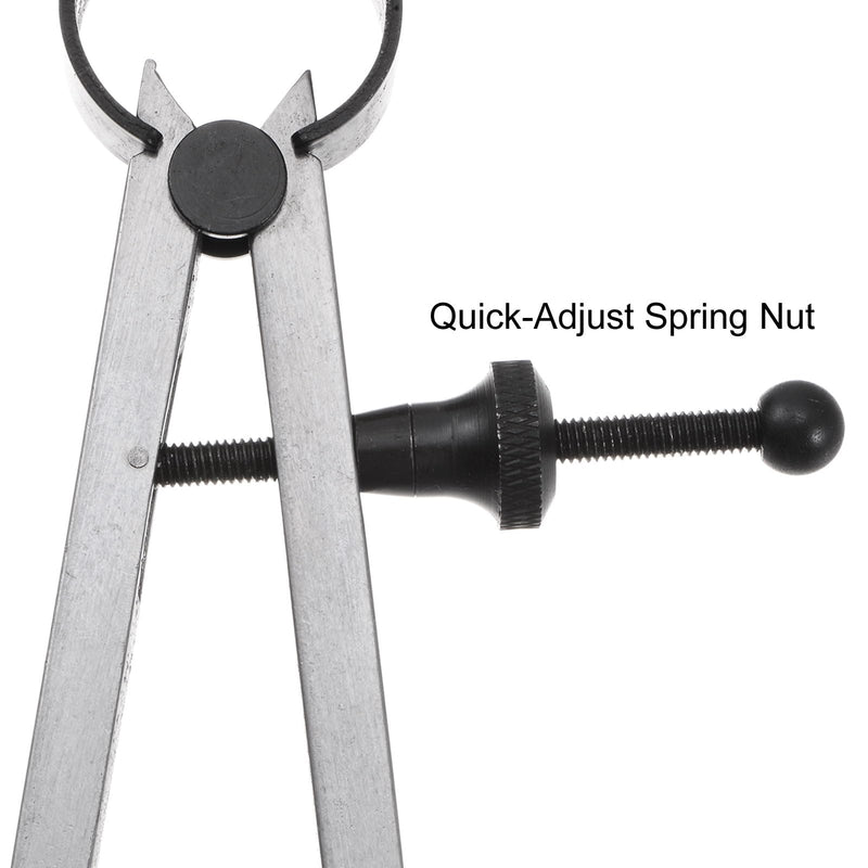 HARFINGTON Spring Joint Caliper 8 inch / 200mm Steel Adjustable Spring Divider Caliper with Solid Nut for Metalworking Geometry Drawing Woodworking 8"