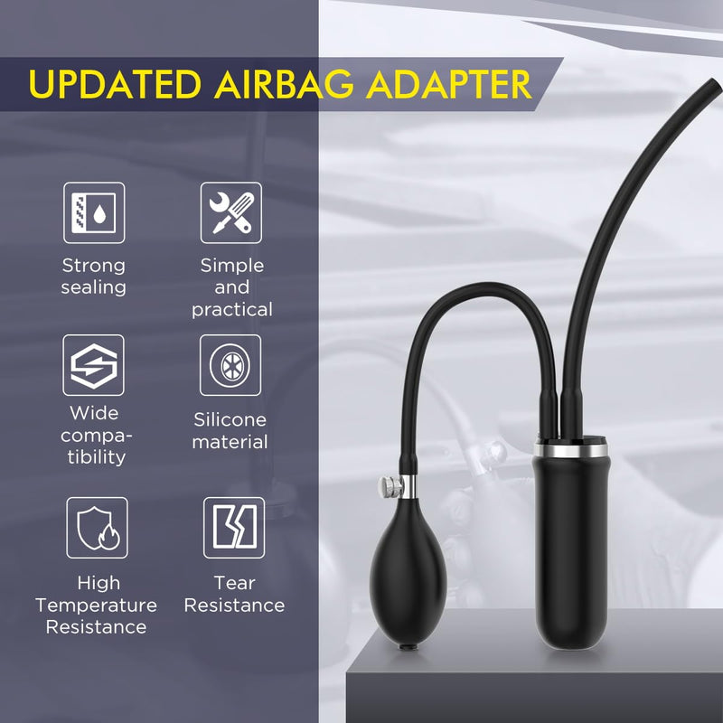 Universal Bladder Adapter Automotive Smoke Machine Inflatable Bladder, EVAP Smoke Machine Leak Tester Inflatable Bladder, Smoke Leak Detector Adaptor Intake Exhaust Leak Detector Tool