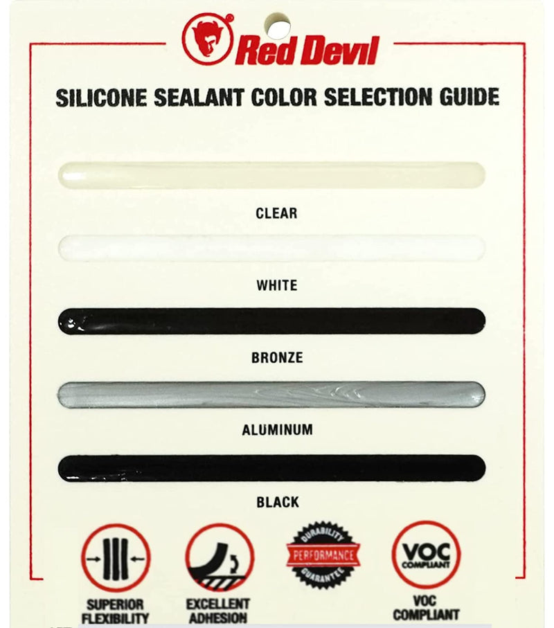 Red Devil 08166I RD PRO Industrial Grade RTV 100% Silicone Weather-Resistant Sealant, 10.1 oz. Tube, Black, 1-Pack 1 Pack