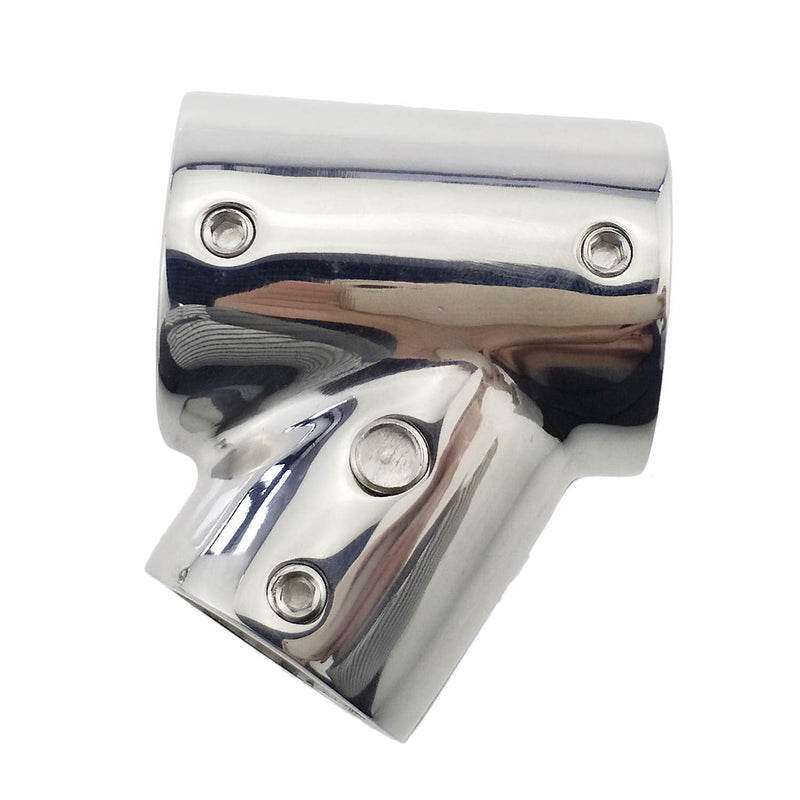 Heavy Duty 316SS Boat Hand Rail Fitting- Polished 60 Degree T/Tee Hinged/Split Fitting 1" Tube 2PCS FOR 1" TUBE