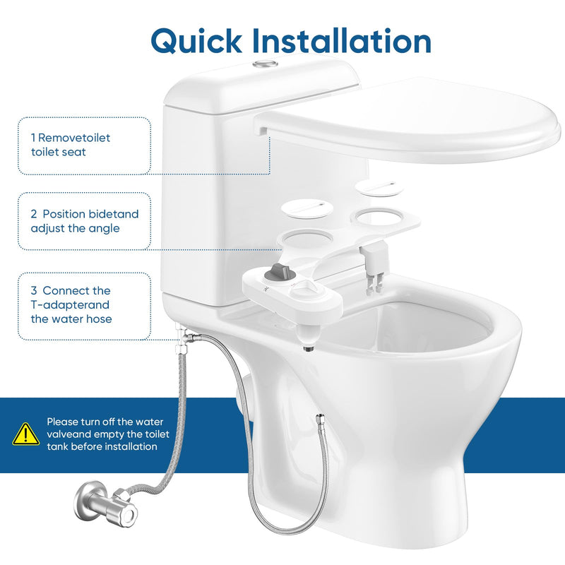 Filtered Bidet Attachment for Toilet Seat，300，Apple Grey