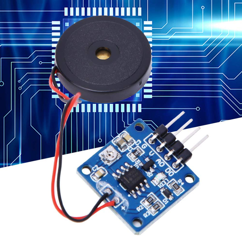 2PCS Piezoelectric Vibration Tapping Sensor Module Vibration Switch Module 5.0V DC AD DO