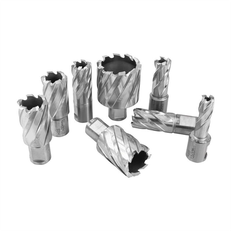 Shank HSS Annular Drill Bit 12-42x30mm TiN Coated Hollow Drill Bit for Metal Cutting Weldon Shank Core Drill Bit (23x30mm) 23x30mm