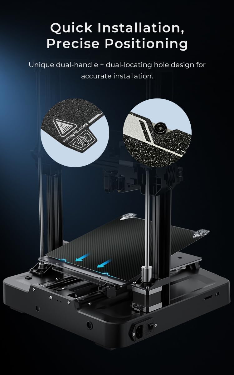 Creality Upgraded K1 Max Double-sided Printing Platform 315*310mm (Glossy PET + Matte PEI), without Soft Magnetic Sticker for 3D Printer CR-10 Smart/Pro/Ender-3 Max/Max Neo/10S PRO/PRO V2/V3/CR-X/Pro