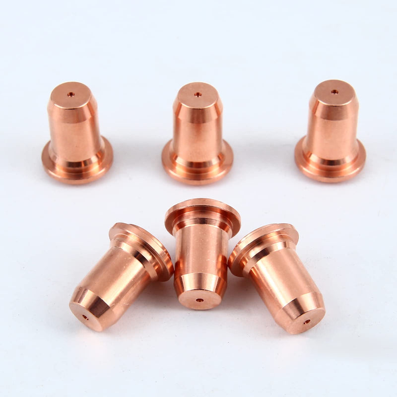 45Pcs IPT60 Kit Electrode Flat Tip 0.039'' 1.0mm Shield Cap Stand Off Fit for Tecmo IPT-60 PT-60 IPT-40 PT40 Plasma Cutting Torch Consumables