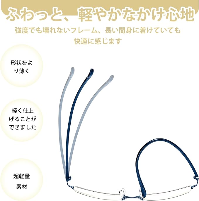 Bedtime Blue Light Cut Glasses, Computer Glasses, Ultra Lightweight, PC Glasses, Stylish, UV Protection Glasses, Unisex, No Prescription, Men's/Women's Glasses, Transparent Lenses, Harmful Light - NewNest Australia
