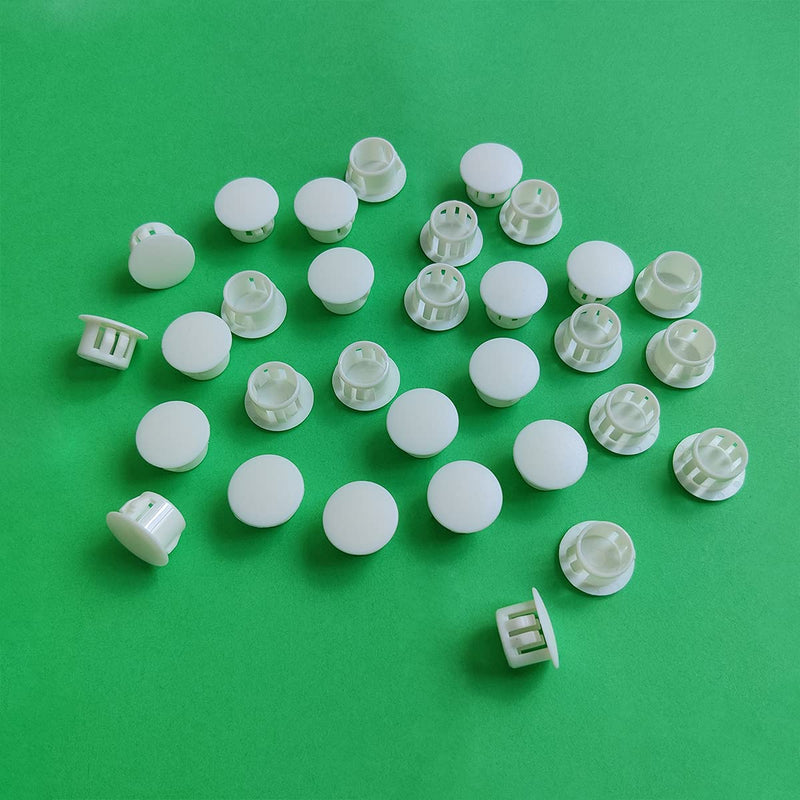 30 Pcs White Hole Plugs 13mm (1/2") White Plastic Hole Plugs White Plastic Plugs for Holes Hardware Plugs Cabinet Hole Plugs Screw Hole Plugs Plastic Plugs for Holes (White) 13mm (1/2")