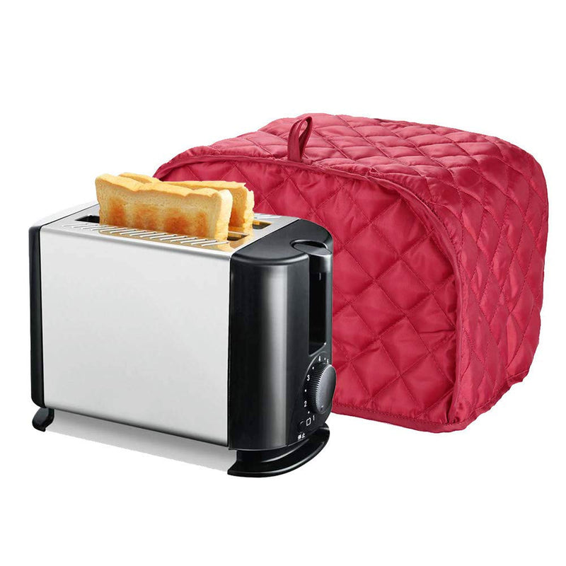 Toaster Cover 2 Slice,small Appliance Cover For Kitchen/Keep Toaster Free From Dust And Fingerprint (11.5w X 8d X 8h, Wine Red) Wine Red Toaster Cover 11.5" x 8" x 8"