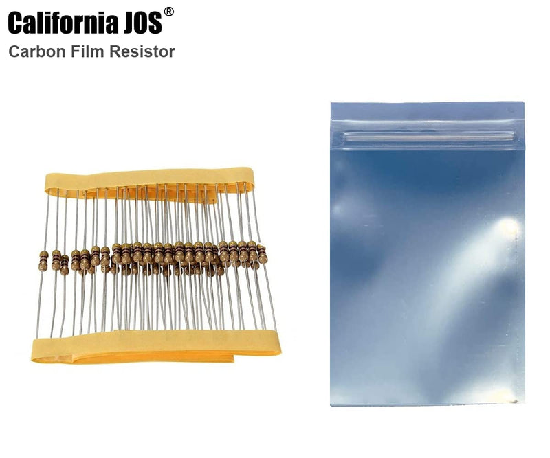 2.2K Ohm Carbon Film Single Fixed Resistor 1/2 W (0.5 Watts) 5% Tolerance, (2.2K R, 2.2K ohm, 2.2K Ω) Resistor (40 Pack) 40