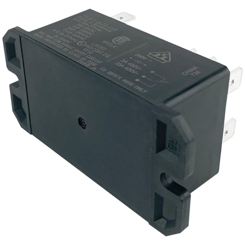 T92P11A22-240 Power Relay (1-Pack), 8-Pin DPDT 2-Pole 30A 240VAC Coil General Purpose Replacement Component, Heavy Duty Contactor for Industrial Motor Control & HVAC/R Systems, Replaces T92 Series