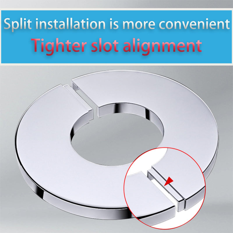 Stainless Steel Round Escutcheon Plate, Faucet Escutcheons Split Flange Plumbing Cover Plates for Kitchen, Bathroom, and Balcony Pipes 4（Hole Width 22mm）