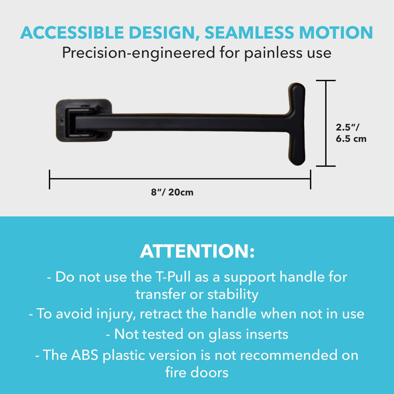 Manual Door Closer - Accessible - Swivels - Interior/Exterior (Black ABS) ABS-Black