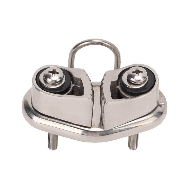 Boat Cam Cleat, Sailboat Fast Entry Cam Cleat with Wire Leading Ring Fits 10mm Rope Stainless Steel 316 Marine Grade Mirror Polished Corrosion Resistant for Kayak Canoe Dock Rigging