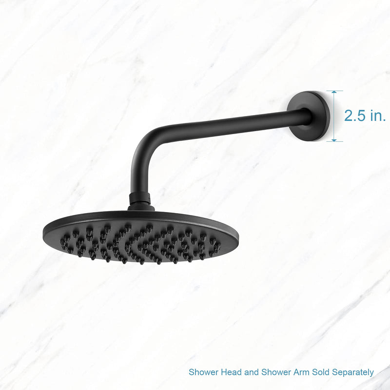OFFO Shower Arm Flange 2.5 inches in Outer Diameter Replacement Shower Head Arm Escutcheon Plate Suitable for Most Brands Shower Head Arms, Matte Black 2.5-inch