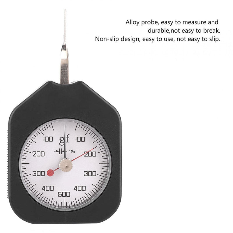 Spring Tension Gauge,SZG Dial Tension Gauge Meter with Dual Pointer Tensionmeter for Pull Pressure Testing SZG-500-2 Rotational for Relay Contact Pressure Electronic Switch