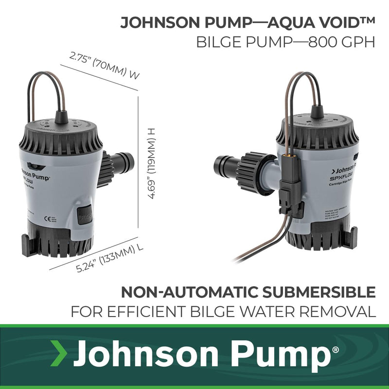 Johnson Pump 10-13626-05 Aqua Void Bilge Pump - 12V, 800 GPH