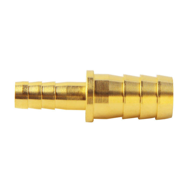 Brass Hose Barb Reducer, 1/4" to 3/16" Hose ID, Reducing Barbed Hose Splicer Mender Coupler Warter Fuel Air (Pack of 2) 1/4-3/16