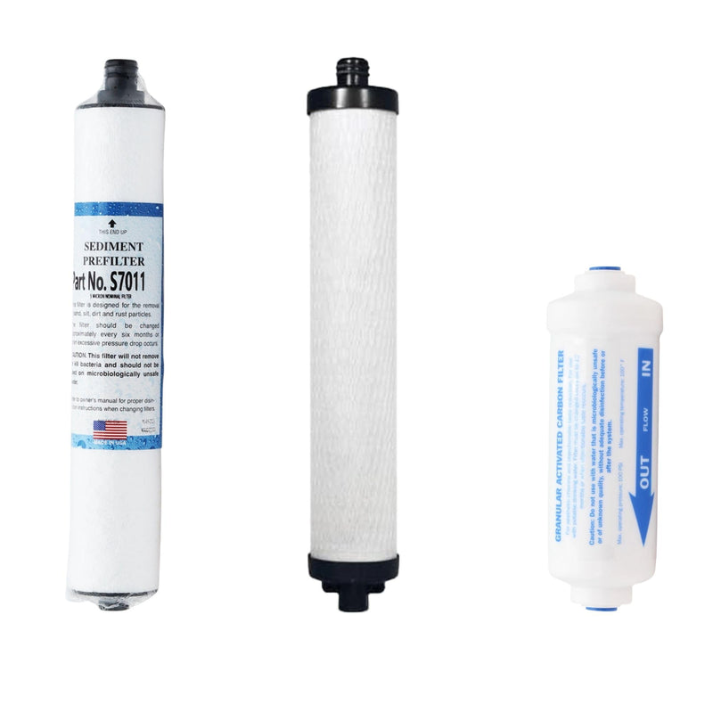 Microline TFC-400 RO Replacement Filter Kit – Annual Supply Bundle Includes Filters S7011, S7028, K2333-KK, Reverse Osmosis Membrane Not Included, Use with TFC-400 Under-sink Drinking Water System Filter Kit without RO Membrane