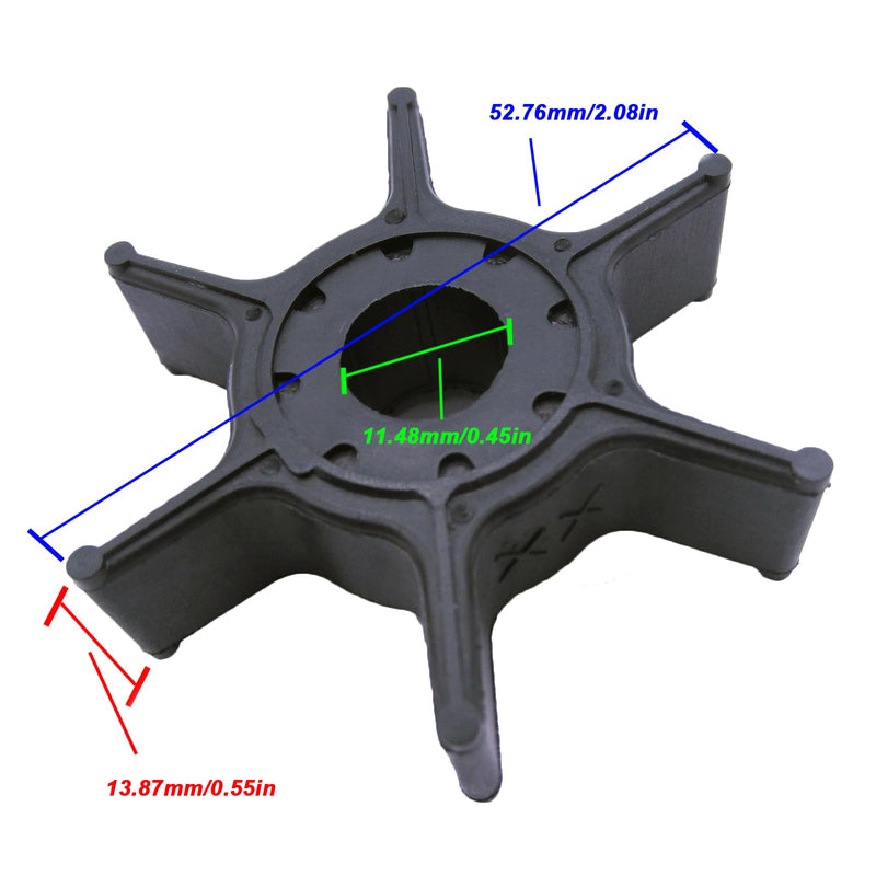 SouthMarine Outboard Motor 68T-W0078-00 68T-W0078-01 68T-W0078-02 Water Pump Impeller Repair Kit for Yamaha 6HP 8HP 9HP 4-Stroke F6 F8 F9.9 Boat Engine, fit Sierra 18-3450