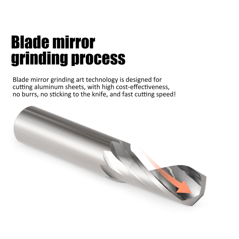 1/8 Single Flute Carbide Up Cut ,End Mill Single Flute Spiral Router Bit Milling Cutter with 1/8 Inch Cutting Diameter Router Bit Set for Aluminum Cutting Pack of 10 (3.175x3.175x10mm) 3.175x3.175x10mm