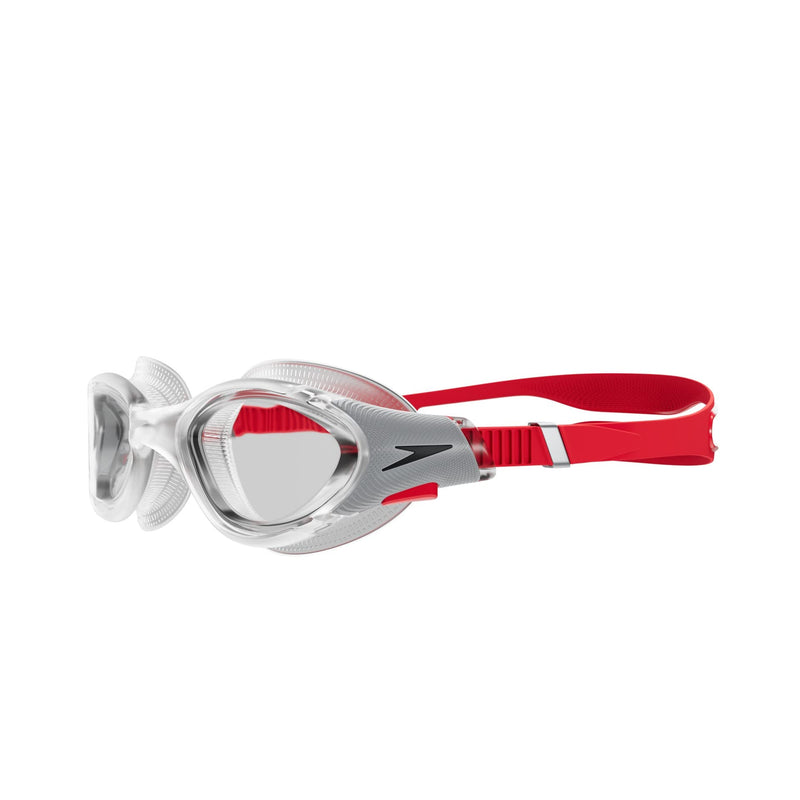 Speedo Unisex-Adult Swim Goggle Biofuse 2.0 Fed Red/Silver/Clear One Size