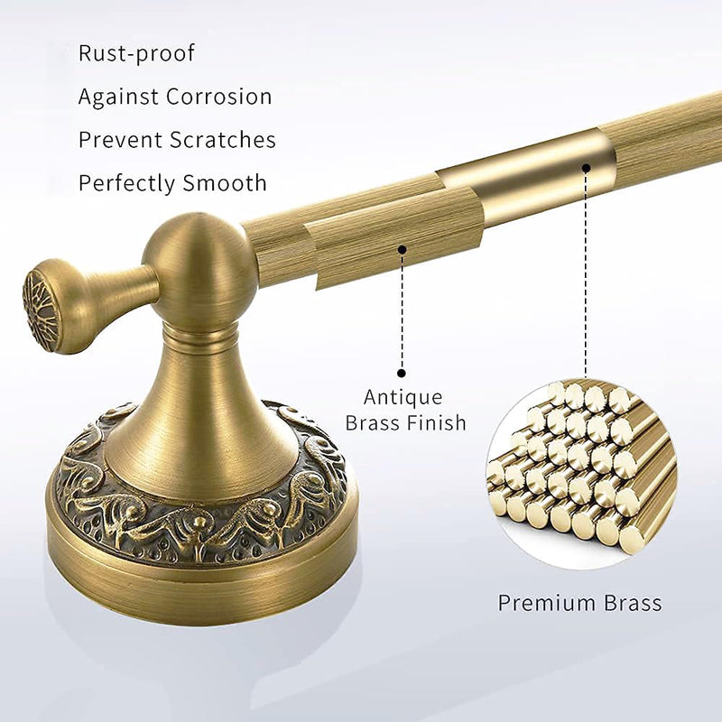 Antique Brass Toilet Paper Holder,Brass Hand Towel Ring,Antique Towel Holder Toilet Paper Hanger 2 Pieces,Retro Tissue Roll Holder Bathroom Accessories Wall Mounted Antique B