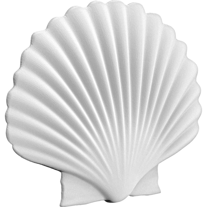 8" W x 6" H x 5/8" P Jumbo Beachwood Shell Rosette