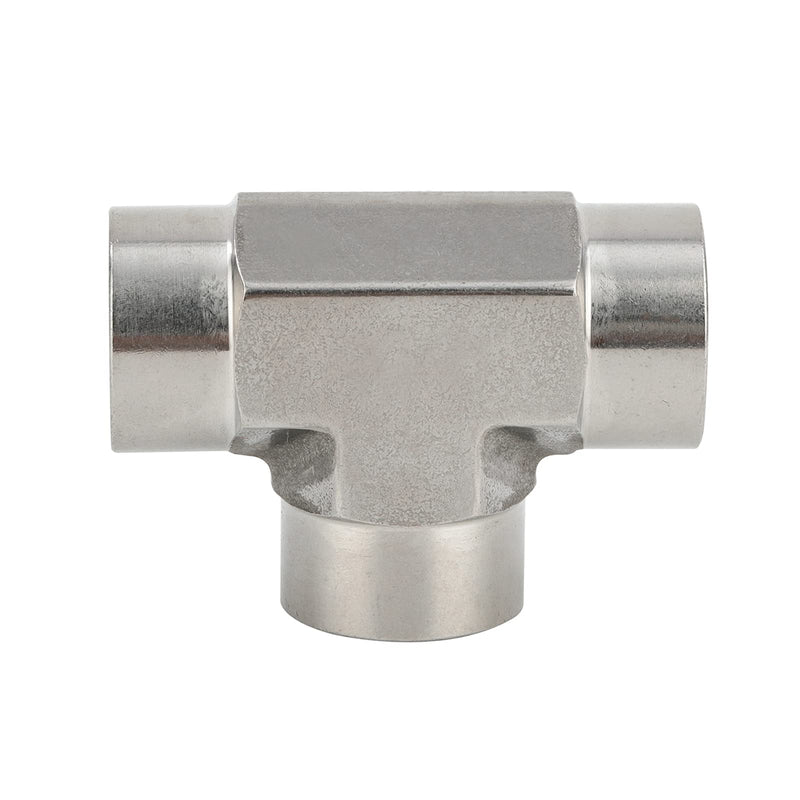 Yoebor 304 Stainless Steel Forged Tee 1/2" NPT Female x 1/2" NPT Female x 1/2" NPT Female T-fitting 3 Ways Connector Pipe Fitting 2000psi 1pc 1/2" Fnpt x 1/2" Fnpt x 1/2" Fnpt Pack of 1