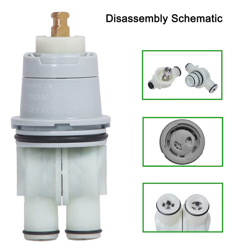 RP46074 Shower Valve Cartridge Repair Assembly Compatible for Delta Shower and Tub 13/14 Series Faucet,Replacement for Monitor Shower Cartridge,Single-Handle Universal Valve Cartridge Repair Kit RP46074-1 Pack