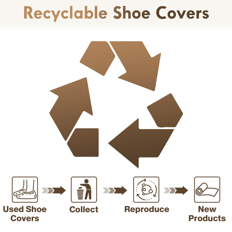 Recycable Shoe Covers Disposable - Black Shoe Covers for Indoors,50Pcs Booties for Shoe cover,Fits Up To 11 US Men and 13 US Women Size,Recyclable Non-Woven Fabric Black Set of 50(XL)