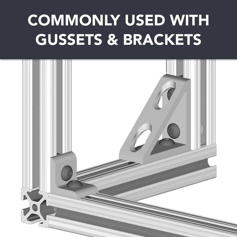 8020, 3275, 10 Series Steel 8-32 Centered Slide in Economy T Nuts Hardware Nuts for 1 Inch Aluminum Extrusions (100) 100