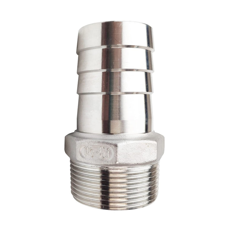 1-1/2"(40mm) Hose Barb to 1-1/2" NPT Male Threaded- Stainless Steel Hose Fitting Connector Adapter Pipe Fitting Pack of 2 1-1/2" Barb x 1-1/2" NPT Male