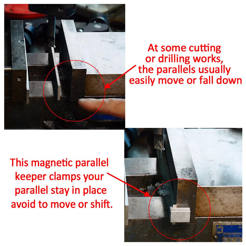 Magnetic Parallels Keeper Holder Retainer Clips Kurt Vise Jaw Machinist Tools - 4set