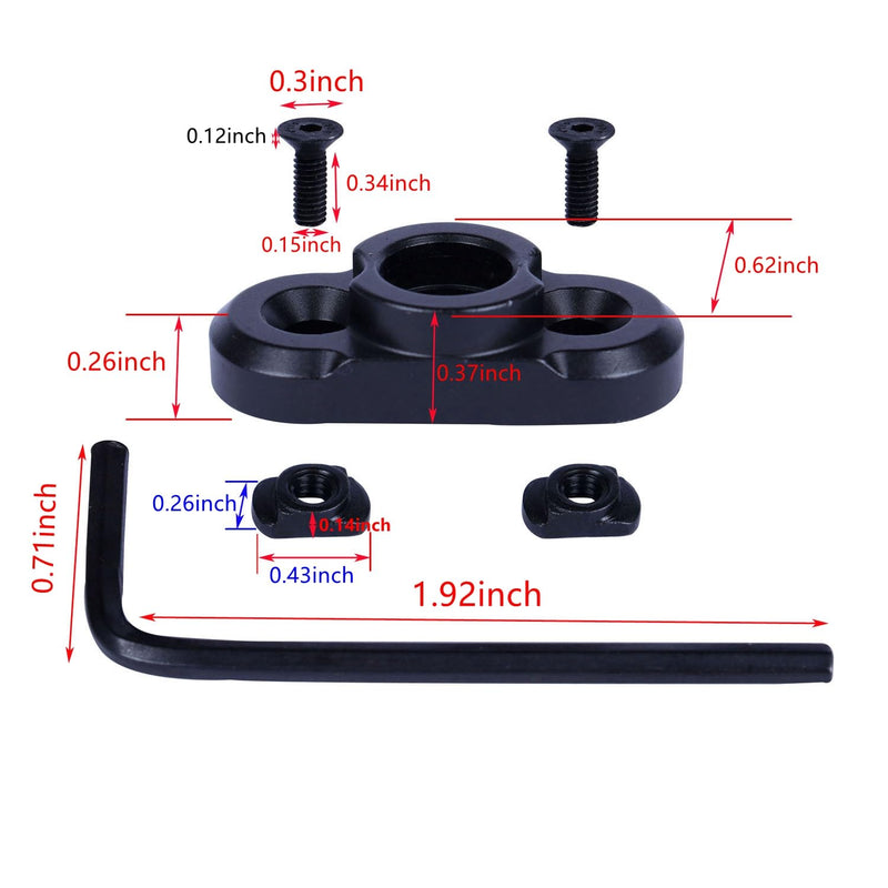 QD Sling Base Mounts Kit, Pack of 2 (M-Rail Base) M-Rail Base