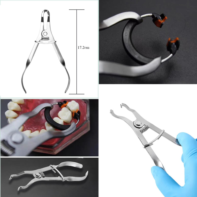 Dental Sectional Matrix Plier, Metal Matrics Band Forceps, Placement Resin Clamping Ring Clip, Lab Dentistry Tools Stainless Steel