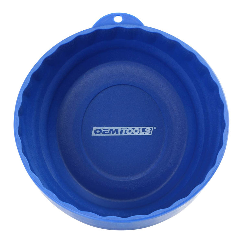 OEMTOOLS 25334 Blue Magnetic Nut Cup, Curved Magnetic Parts Tray Holds Up to 5 Pounds, Attaches To Metal Surfaces, Multi-Use Nuts And Bolts Organizer Made From Durable ABS Plastic