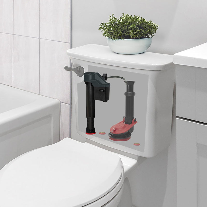 Korky QuietFILL 2X Long Life Toilet Fill Valve - Universal Fits 99% of Toilets - Easy Height Adjust for Fast Install, 528X