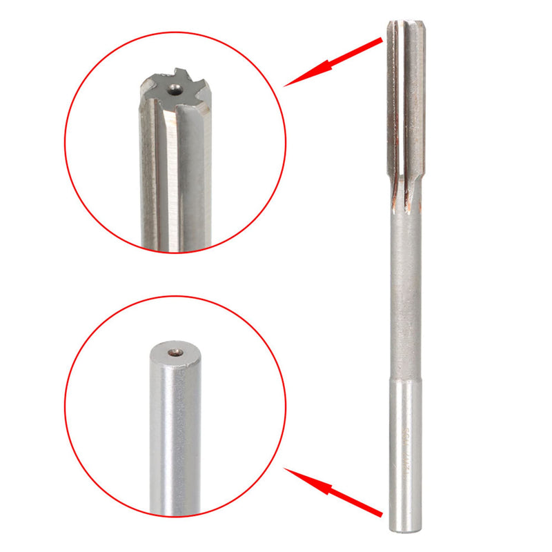 Kimllier 10Pcs Chucking Reamer Set 3-12mm HSS H7 Reamer Set Cutter Milling Reamer Kit for Lathe Machine
