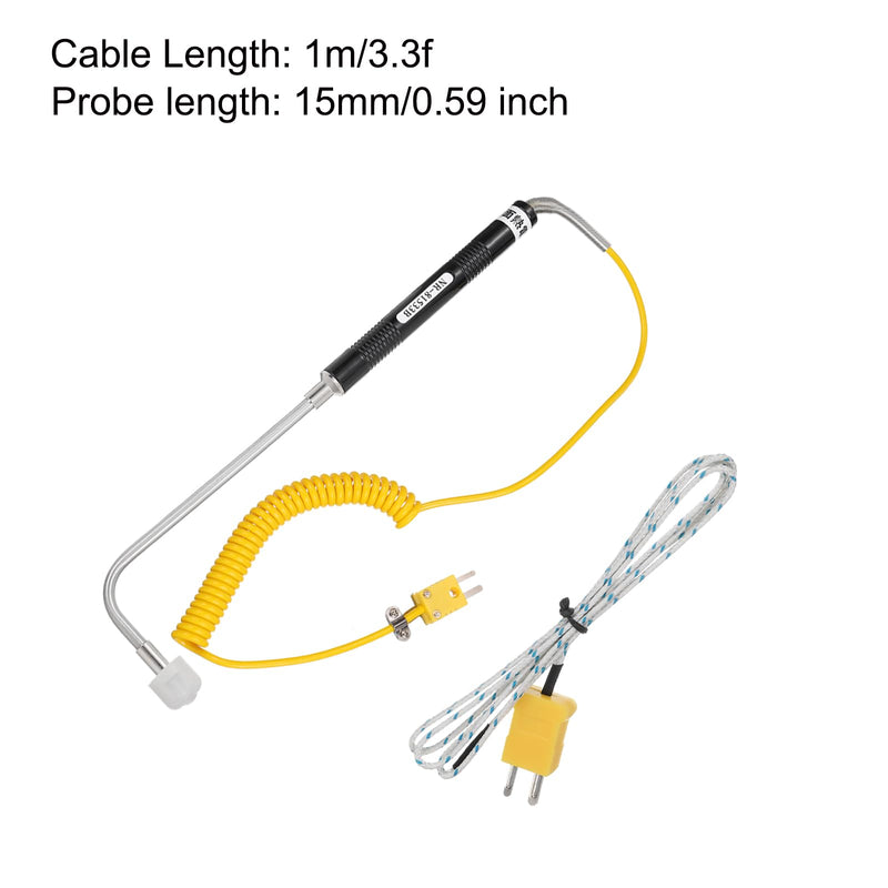 MECCANIXITY Digital Thermocouple Thermometer K Type Temperature Meter (-50 to 1300 °C), with Surface Thermocouple Probe 81533B