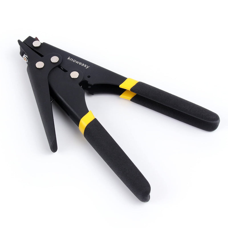 Cable Tie Tool,Knoweasy Zip Tie Tool and Tensioning and Cutting Tool for Plastic or Nylon Cable Tie Black