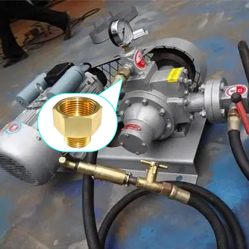 SDTC Tech 2-Pack Brass Pipe Fitting 1/4" NPT Thread Male to 1/2" NPT Thread Female Reducer Adapter 2P 1/4"Male x 1/2"Female