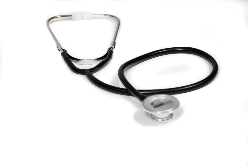 PrimaCare DS-9290-BK Adult Size 22" Stethoscope for Diagnostics and Screening Instrument, Lightweight and Aluminum Double Head Flexible Stethoscope, Black