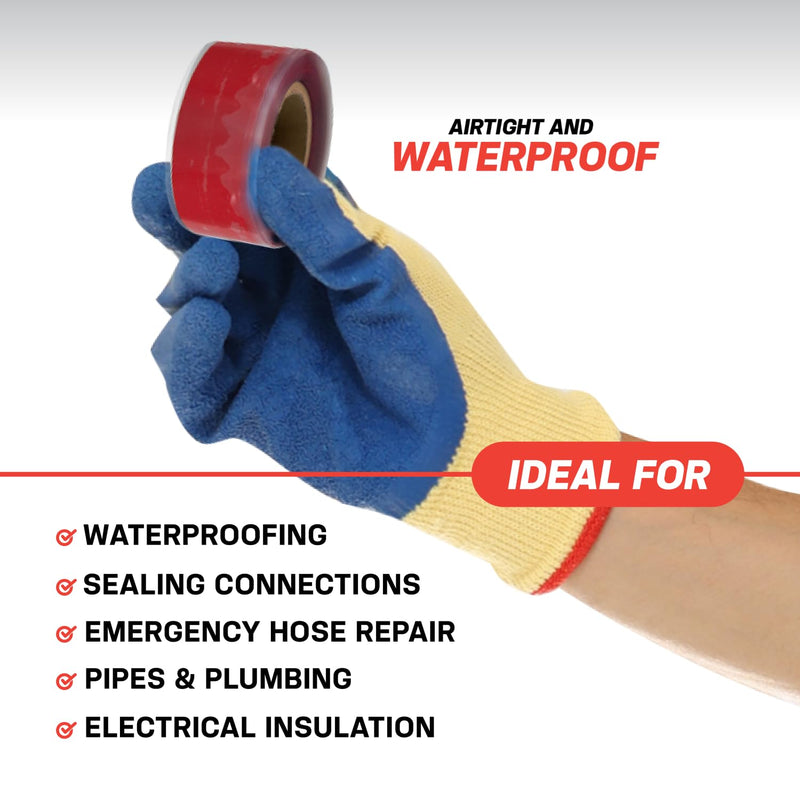 Bond It Rescue Tape, Self-Fusing Silicone Tape, Emergency Plumbing Pipe & Radiator Hose Repair, Electrical Insulation, Waterproof, 950PSI, 1" Width x 36' Length x 0.02" Thick, Made in USA, Black Black (36'L)
